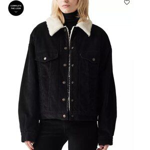 Levi's Premium Black Sherpa Trucker Jacket